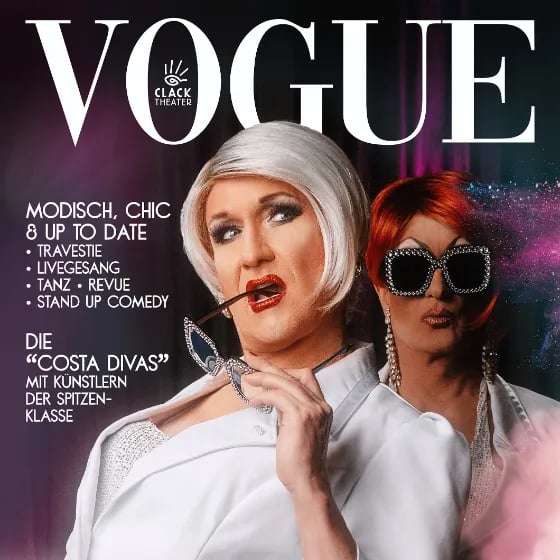 September 2026 - VOGUE • Travestie • Revue • Livegesang • Tanz • Stand-up-Comedy