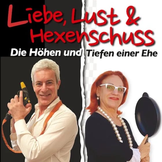 Liebe, Lust & Hexenschuss - Komödie, szenisch gelesen, mit dem Schauspieler Gedeon Burkhard und der Entertainerin Lou Hoffner.