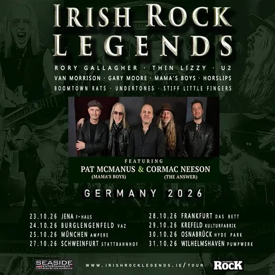 Irish Rock Legends - "European Tour 2026"