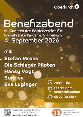 Konzert - Benefizkonzert zu Gunsten des Fördervereins für krebskranke Kinder e.V.
