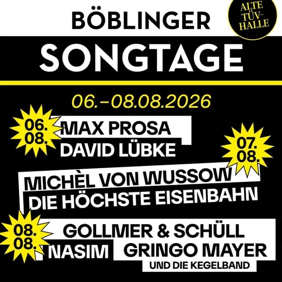 12. Böblinger Songtage - Die Höchste Eisenbahn, Michèl von Wussow