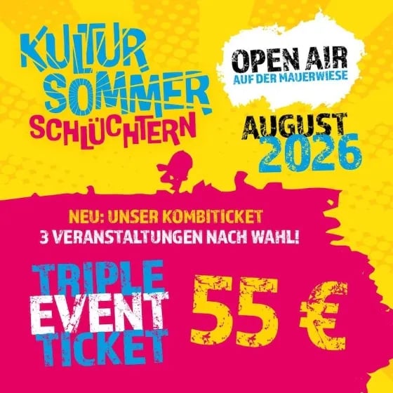 TRIPLE EVENT TICKET - Kombi-Ticket 3 Events nach Wahl