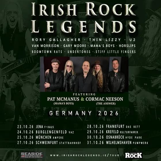 Irish Rock Legends - "European Tour 2026"