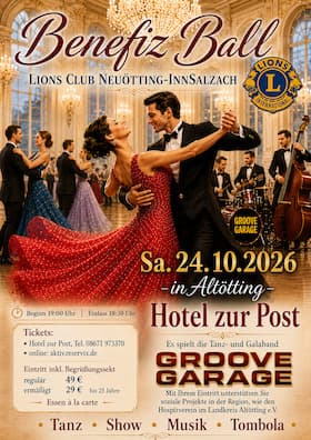 Lions Benefizball - Galaveranstaltung zugunsten sozialer Projekte im Landkreis Altötting